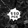 Classic Building Bricks 2x4, Compatible with Lego Parts and Pieces 3001, 110 Piece Bulk Building Block, Creative Building Block for Age 6+ Boys Girls and Bulk Enthusiast (Black)