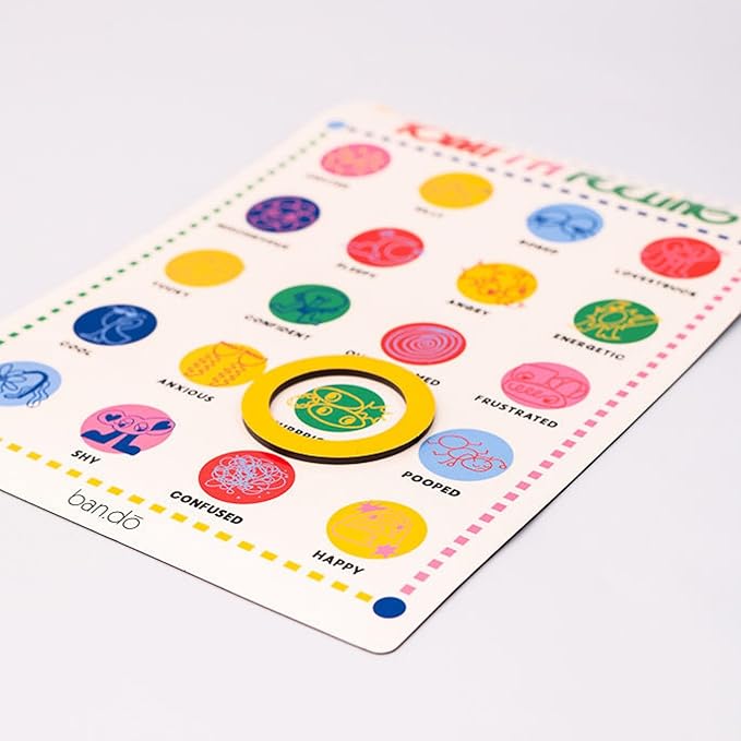 ban.do Magnetic Daily Mood Tracker Feeling Poster Chart for Self Reflection and Care, Today I'm Feeling