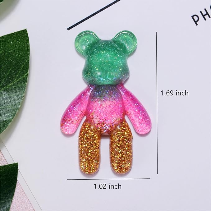Pocket Bear Hug, Anxiety Relief Gifts, Mental Health Positivity Gift for Anxious Friend, Autism Fidget Gifts for Teen, Surgery Worry Gift, Thoughtful present for School Anxiety, Green Gold