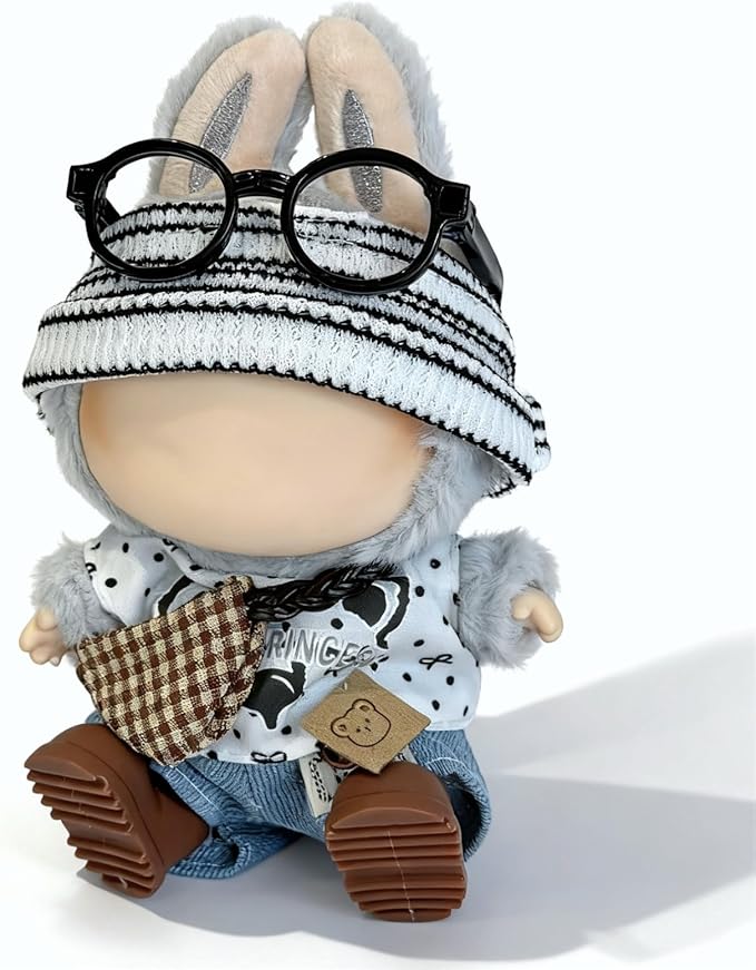 17cm Doll Clothes Set Luxurious Chic Fashion Ensemble with Stylish Accessories for Adorable 17cm Dolls Soft Fabric Dress-Up Sets with Playful Designs, Easy to Wear (Doll Not Included)
