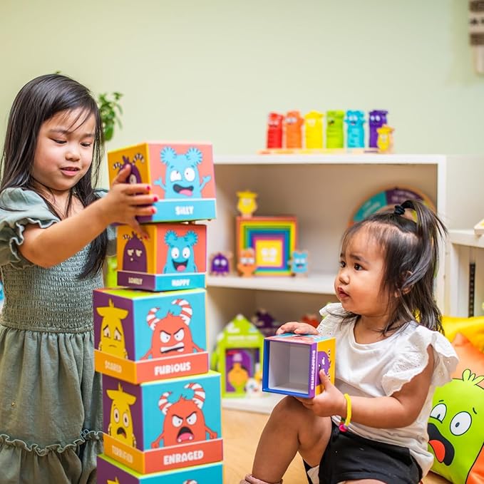 Open The Joy - Tower of Emotions: Kids Emotional Intelligence Building Game, Mindfulness Activities, and Stress Relief Techniques for Ages 4 and Up