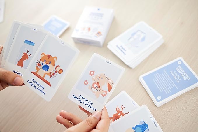 Triggered Response Cards – Emotional Regulation & Self-Awareness Card Deck | Manage Stress, Build Resilience, and Improve Reactions | Ideal for Therapists, Coaches, and Personal Growth