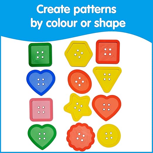 edxeducation Transparent Large Buttons | Mini Jar | Light Table Accessories | For Ages 18m+ | Sensory and Fine Motor Skill Development
