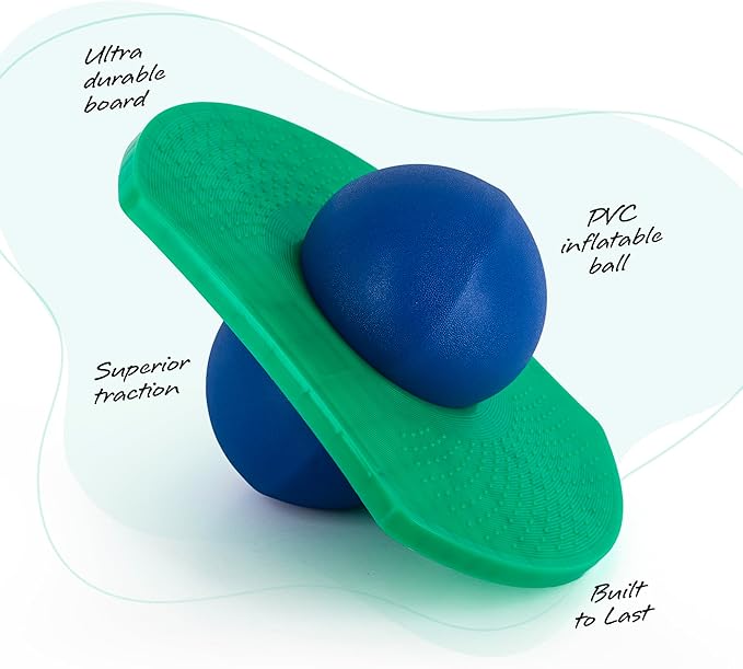 ArtCreativity Pogo Ball for Kids (Up to 175 lb) - Inflatable Balance Bounce Board with Pump and Durable Textured Jumping Board - Pogo Ball Toy Pogo Jumper - Outdoor Birthday Gifts for Boys and Girls