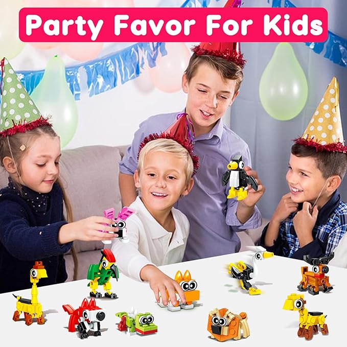 30pcs Animal Mini Building Blocks Party Favor for Kids Return Gifts For Birthday Goodie Bag Stuffer Class Prize Box Toys Small Bulk Pinata Stuffer End of School Year Gift for Student Boy Girl 4-8 8-12