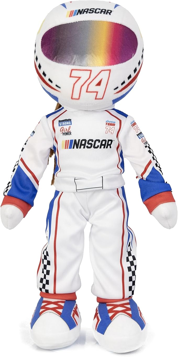 Playtime by Eimmie NASCAR-Themed Soft Baby Doll, 14-Inch Plush Racing Rag Doll for Kids, Sally Speedster Motorsports Plush Figure, Fabric Stuffed Toy for All Ages