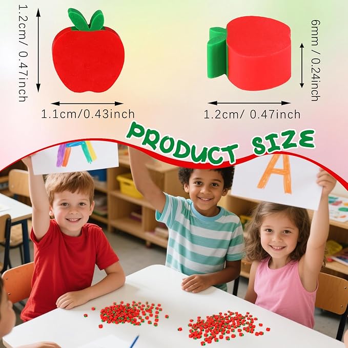 JUNEBRUSHS 150pcs Apples Erasers for Kids Bulk, Welcome Back to School Gifts Red Mini Apples Erasers for First Day of School Teachers Supplies Students Classroom Prizes Homework Rewards