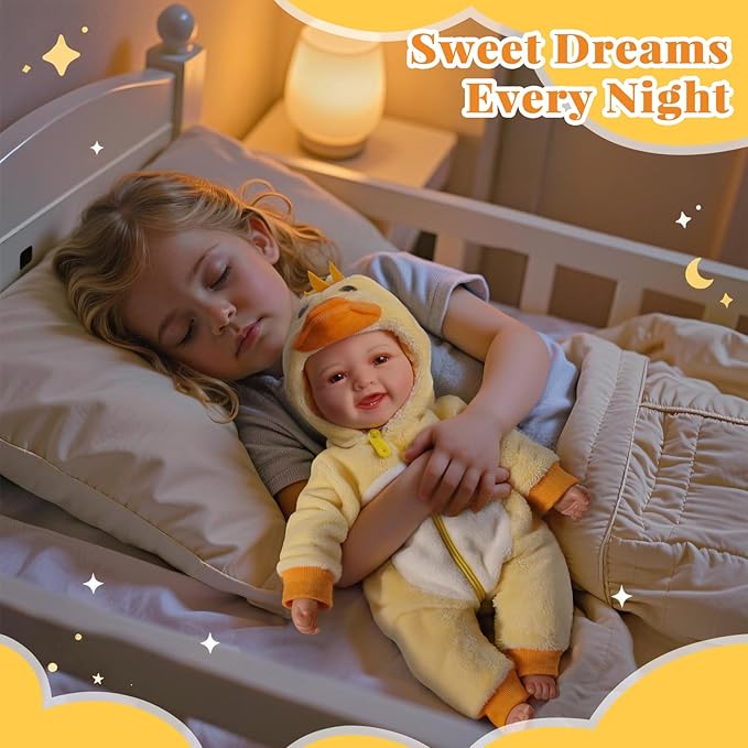 BABESIDE Lightweight Baby Doll Set – 15" Realistic Soft Doll for Girls, Easy to Carry & Hug – Pretend Play & Gift for Toddlers