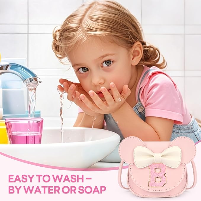 Kids Makeup Kit for Girls - 15 Pcs Real Washable Make Up Set - Non Toxic Toddlers Cosmetic with Letter Mouse Ear Purse - Dress up Birthday Gifts for 3 4 5 6 7 8 Years Old Girls - B