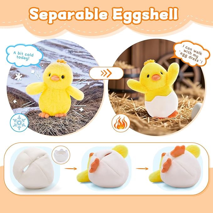 MaoGoLan 4 Pack Bunny Stuffed Animals Chick/Duck Plush for Kids Party Favors, Medium Stuffed Animals Bulk for Birthday Baby Shower Decorations Girls Boys Toddlers
