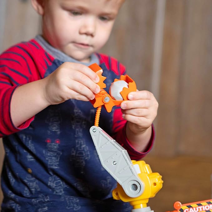 Fat Brain Toys Construction Site Playset - Multilingual Imaginative Play, Ages 3+