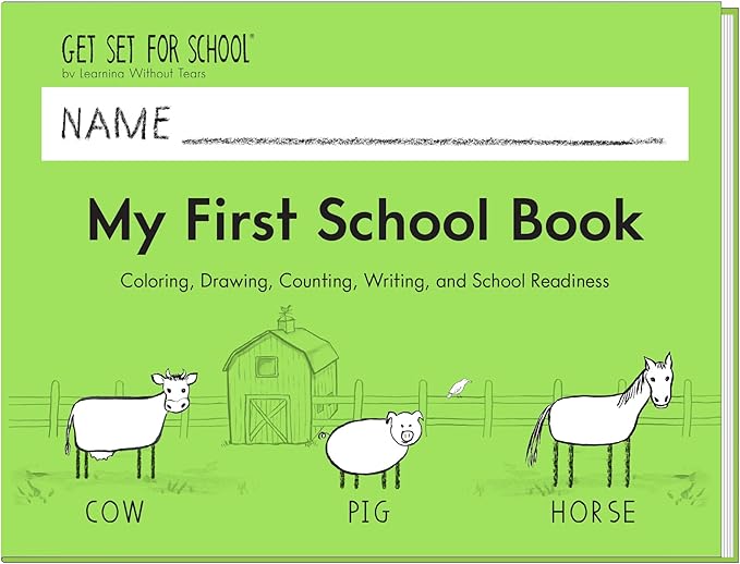 Learning Without Tears - My First School Book Student Activity Workbook, Get Set for School Program - Pre-K, Ages 4+, Pre-Writing, Elementary School Readiness - for School or Home Use - MFSB-20