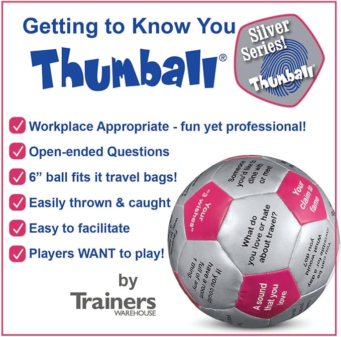 Trainers Warehouse 6" Thumball Collection, 32 Prompts for Conversation, Team Building, Relationship and Training