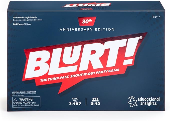 Educational Insights Blurt! The Think Fast, Shout-it-Out Party Game - Family Games for Kids and Adults, Board Games for Family Night, Fun Word Game for Ages 7+