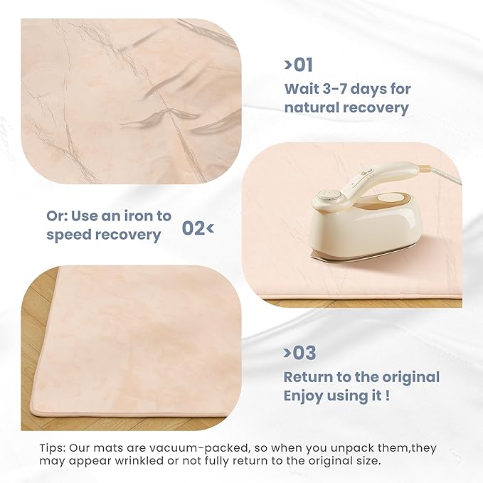 ACOMOPACK 1.3" Thick Baby Play Mat for Floor 59x71"-Large Water-Repellent&Non-Slip Memory Foam Mat for Kids,Toddlers,Soft Velvet Nursery Rug for Tummy Time&Crawling,Yoga,Tatami Style(Blush)