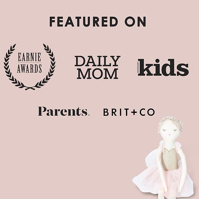 MON AMI Ballerina Stuffed Doll - 22”, Plush Ballerina Doll for Girls, Use as Toy or Room Decor, Great Gift for Kids of All Ages