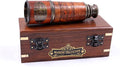 Handcrafted Brass Nautical Telescope | Vintage Replica Spyglass | Antique Nautical Collectible Decor | Functional 15-Inch Brass Telescope with Box
