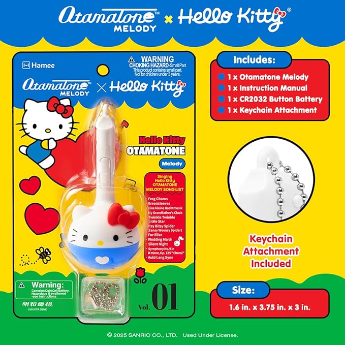 Otamatone Melody Hello Kitty and Friends Electronic Portable Music Instrument / Synthesizer Toy from Japan by Maywa Denki [English Instructions] - Hello Kitty