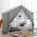 Kids Play Tent with Mat, Razee Large Playhouse Tent Indoor, Play House Kids Tent Castle for Girls Boys, Play Cottage (Grey)