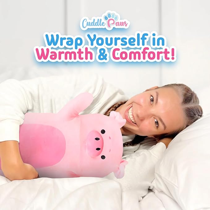 Big Pig Plush Body Pillow for Kids | Long Stuffed Animal Cuddle Pillow | Soft Hugging Toy | Plushie Gift for Girls & Boys | Long Plush Body Pillow for Sleep & Comfort | Large, 47 Inches