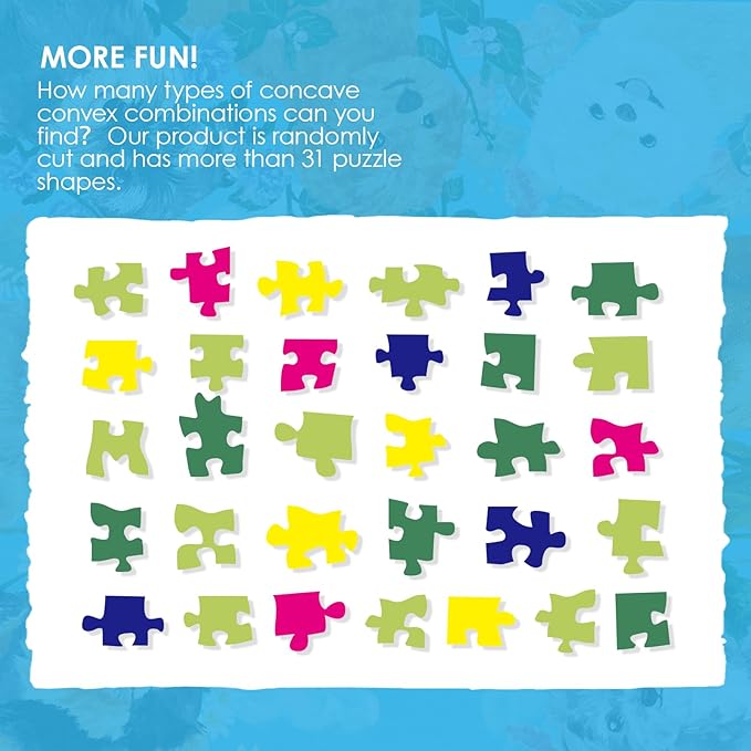MOMIBOOK Puzzles for Adults 1000 Pieces Jigsaw Puzzles of Bow-Wow! Just Waiting for You!, Twinkle Laminate Painting Image Dog Challenging Impossible Puzzle Unique Party Christmas Birthday Gifts