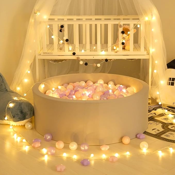 GOGOSO Balls for Ball Pit - Plastic Ball for Toddlers, Baby Kids Ball Pool Decoration 50 100 200 300 500 1000 (A Purple+Pink+White+Clear, 500 Balls)