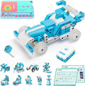 WhalesBot D1 21-in-1 STEM Coding Robot Kit for Kids (Ages 4+), 280+ Pieces Educational Building Set with APP-Controlled & Programming, 3D APP Guidance, Ideal Toy Gift for Boys & Girls