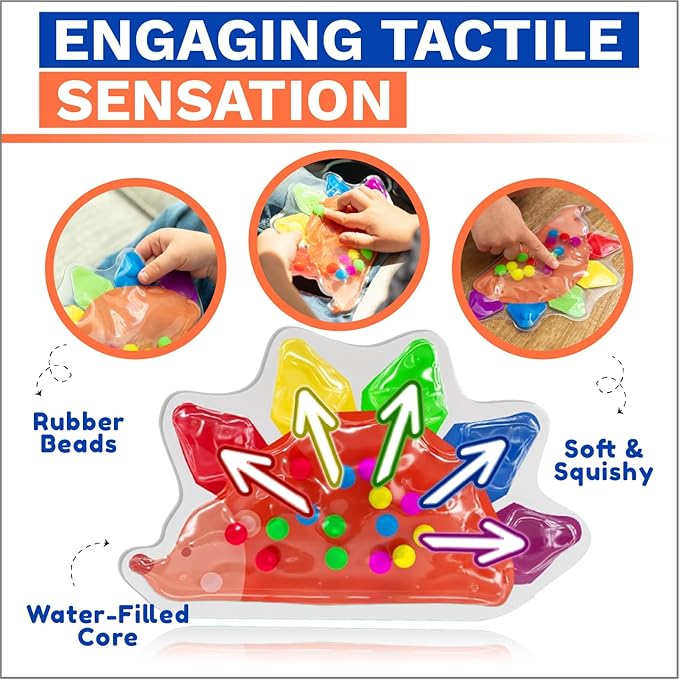 Sensory Toys for Toddlers Travel Toys Porcupine Color Sorting Matching Montessori Squishy Toy for Toddler Car Activities Calm Down Preschool Toy 5 Vibrant Fine Motor Skills Color Sorting Game