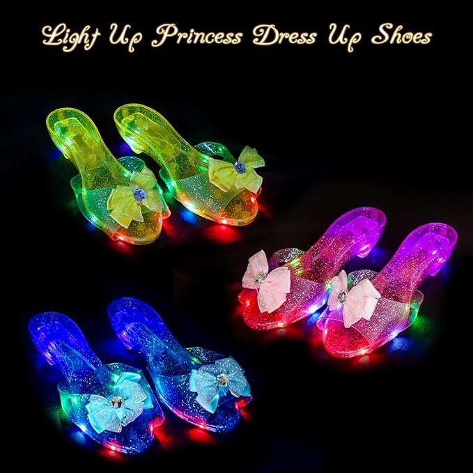 Meland Princess Dress Up for Girls - Dress Up Clothes with Shoes & Skirts, Princess Toys for Toddler Girl 3,4,5,6 Years