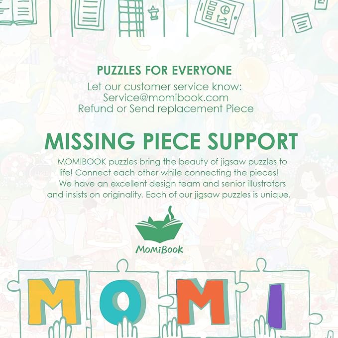 MOMIBOOK 1000 Piece Puzzle for Adults Jigsaw Puzzles of Birthday Movement, Glow in The Dark Luminous Painting Image Challenging Hard Impossible Puzzle Unique Funny Party Christmas Birthday Gifts