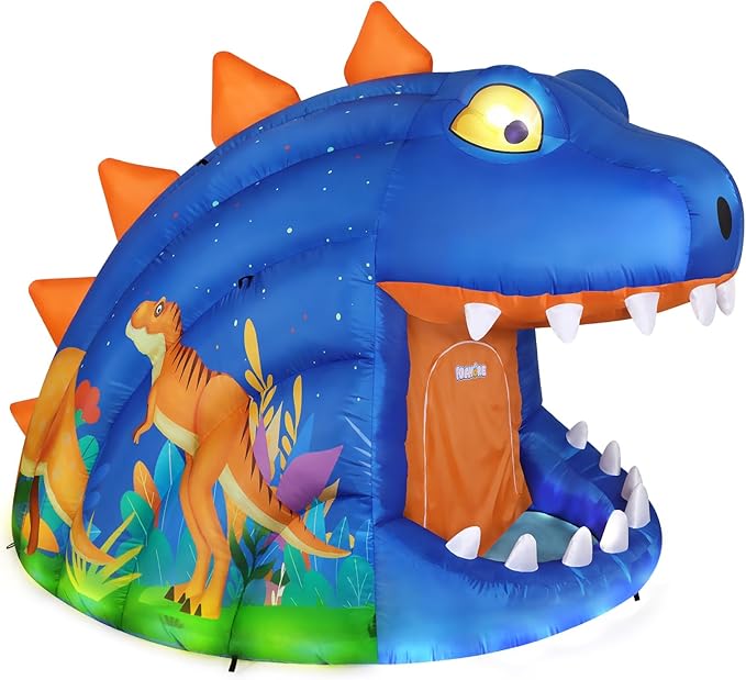 Dinosaur Sensory Tent for Kids, 8.2ft Inflatable Light Up Tent, Sensory Toys Calm Space for Autism