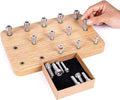 Beech Wood Occupational Therapy Wooden Pegboard with 15 Holes & 3-Size Bolts - Stroke Therapy Tools Equipment for Adults Fine Motor Skills, Hand Therapy Peg Board for Finger Dexterity Toys Exercises