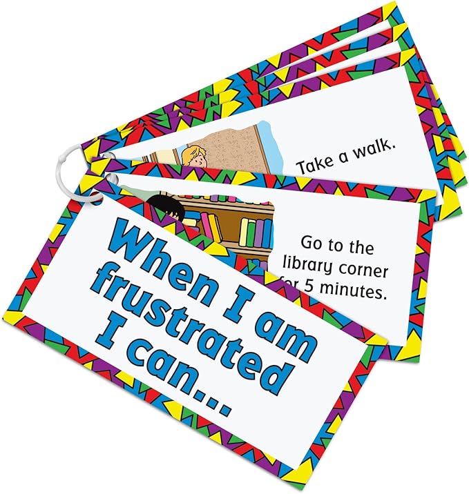 Really Good Stuff When I Am Frustrated Card Set for The Classroom or at Home Kids Activity - Grade K-3 - Help Kids Identify Emotions with Techniques on How to Manage Feelings and Emotions