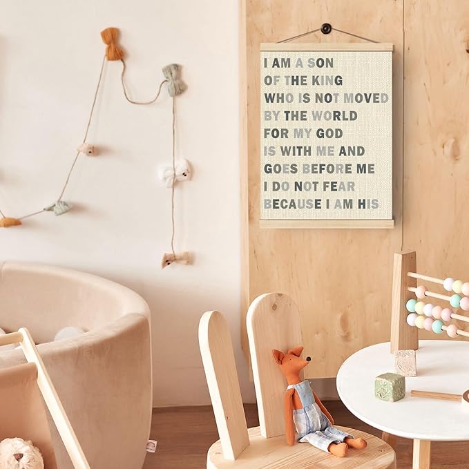 Boat Wades Inspirational Christian Wooden Poster Hangers 12x16 Inch,Boho Nursery Decor Boy Poster Hanger Frame,Bible Verse Nursery Decor Wall Hanging For Nursery Boys Room