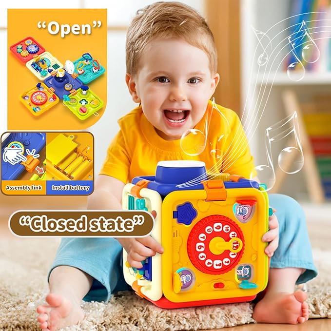 Montessori Toys for 1 Year Old Boy and Girl, Busy Board Educational Sensory Toddler Toys, 1 Year Old Boy Gifts