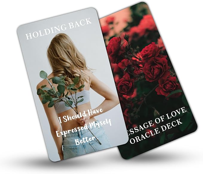 DPEHAKMK Message of Love Oracle Cards, Oracle Cards for Beginners, Including Love, Romance, Twin Flame, Soulmate Messages