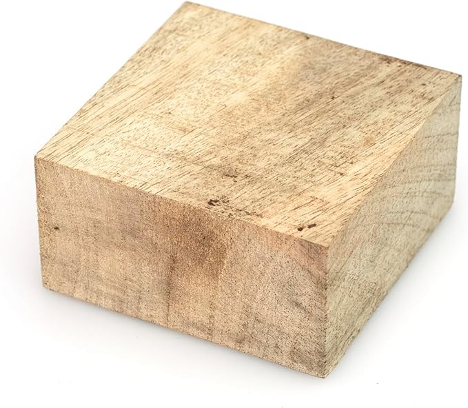 Exotic Wood Zone Mango Wood Unfinished Wood Bowl Blanks Kiln Dried | Hardwood Square Blocks for DIY Woodworking Enthusiasts Wood Pieces for Wood Crafts and Projects (8" x 8" x 3")