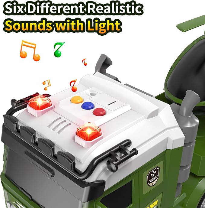Kids Toys for Ages 3 4 5 6 7 8 Years Old Boys, 25" Large Army Semi Truck with Helicopter & Race Car, Friction Powered Vehicle with Lights & Sounds,Birthday Gift for Boys Girls