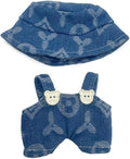 17cm Clothes Set(NO Doll),Hat & Overalls Set for 17cm Accessories Suit,Stylish Adorable Dolls Clothes Accessories,Cute Clothes for Dress up Unique Style (Style H)