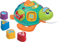 winfun Pull Along Sort 'n Learn Turtle – Shape Sorter Toy for Toddlers 12M+ with Lights, Sounds, Music, Quiz Game – Bilingual English/Spanish Educational Toy – Includes 4 Shapes & Batteries
