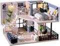 Fsolis DIY Miniature Dollhouse Kit - Tiny House Modern Mini Scene Kit 3D Puzzles for Adults and Teenagers, Gifts for Women Teenagers Craft Lovers (Cozy Time)