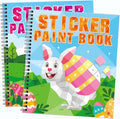 2PCS Easter Day Crafts for Kids Ages 4-8 Sticker Paint Books Gift Party Create 20 Pictures（Sticker Sheets are Separate）