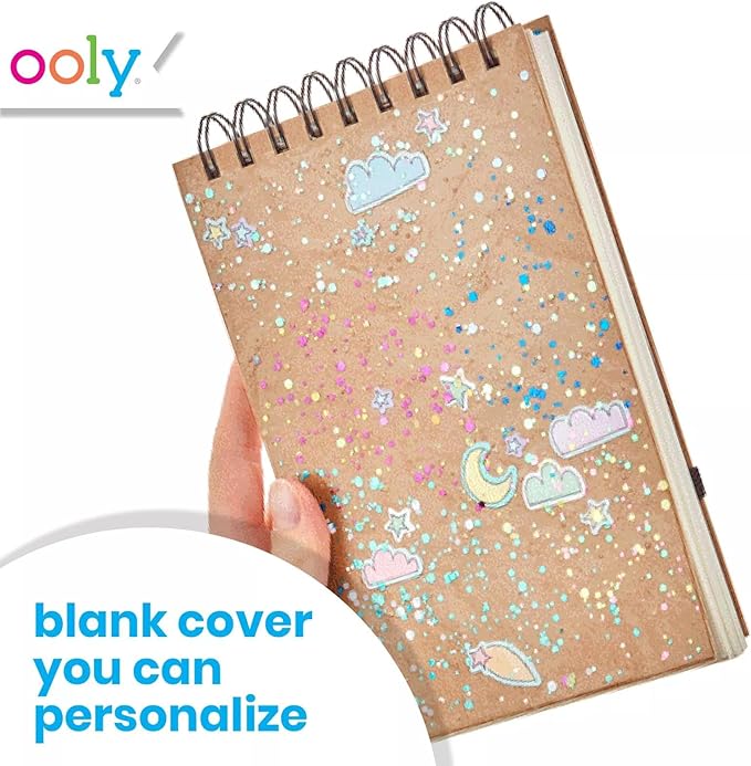 OOLY DIY Cover Large Sketchbook, 8 x 10.5 Inches White Paper Sketchbook Drawing Book for Kids, Artists Drawing Pad for Gel Pens