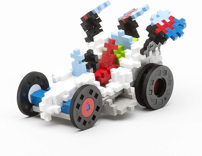 PLUS PLUS - GO! Educational Tub Wheel Mix - 2,600 Pieces / 15 Baseplates / 24 Wheels / 36 Big Wheels - Construction Building Stem/Steam Toy, Kids Mini Puzzle Blocks