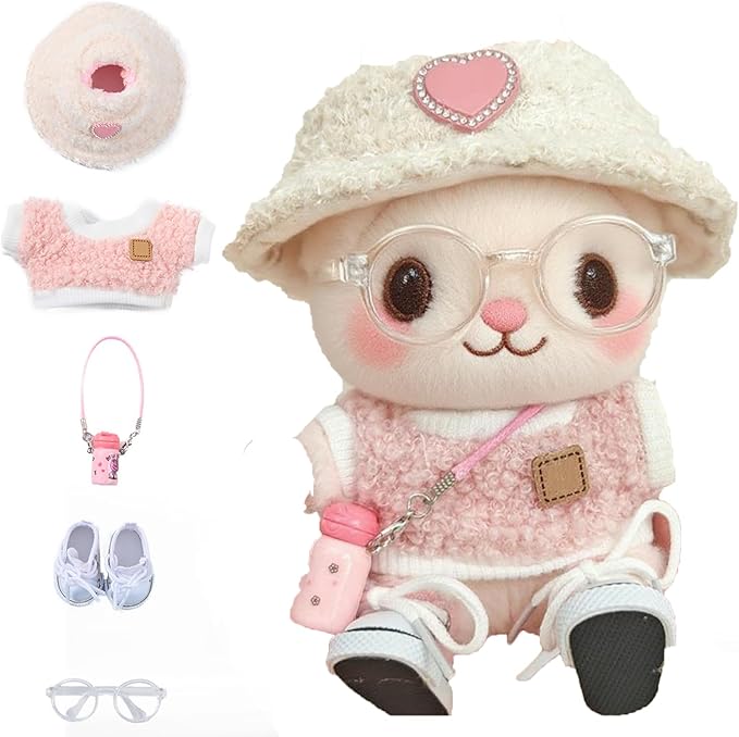 17cm Doll Clothes Set & Outfit Set for 17cm Dolls - Premium Fashion Dresses with Accessories, Luxury Chic Doll Clothing & Style Bundle,Just Clothes (Style A1)