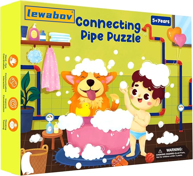 Logical Puzzle,Sequence Matching Game,with Cards（30 Scenes）,Classic Path Planning Toy,STEM Educational Toys,Family Game,Logic Labyrinth Games for Adults and Kids(2 Puzzles).