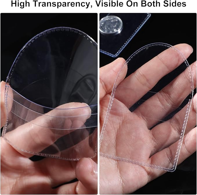 Mimorou 100 Pcs Single Pocket Coin Flips 2 x 2 Inch Individual Clear Cuttable Plastic Sleeves Holders Small Coin Sleeves Collecting Supplies for Coins Jewelry Small Items Collection Storage