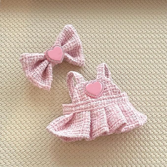 17cm Doll Clothes Set & Outfit Set for 17cm Dolls - Premium Fashion Dresses with Accessories, Luxury Chic Doll Clothing & Style Bundle,Just Clothes (Style F)