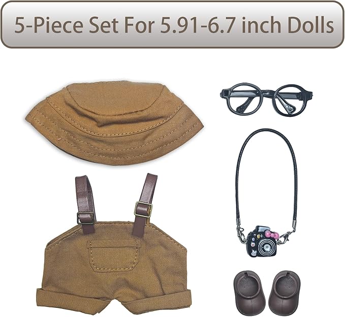 17cm Doll Clothes Set Fashion Doll Clohtes with Accessories of Doll Clothing Suitable for Various Outfits of Dolls (Style G)