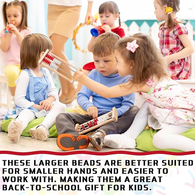 12 Pcs Mini 20-Bead Wooden Rekenrek Abacus, Abacus for Kids Math, Math Counters Manipulatives Counting Rack for Kids Educational Toys Elementary Toddlers Preschool Learning
